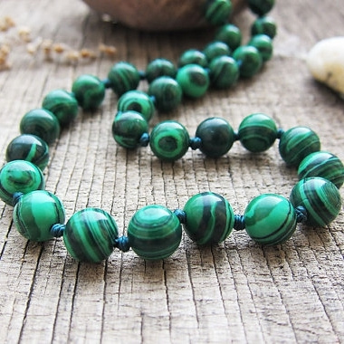 malachite stone beads